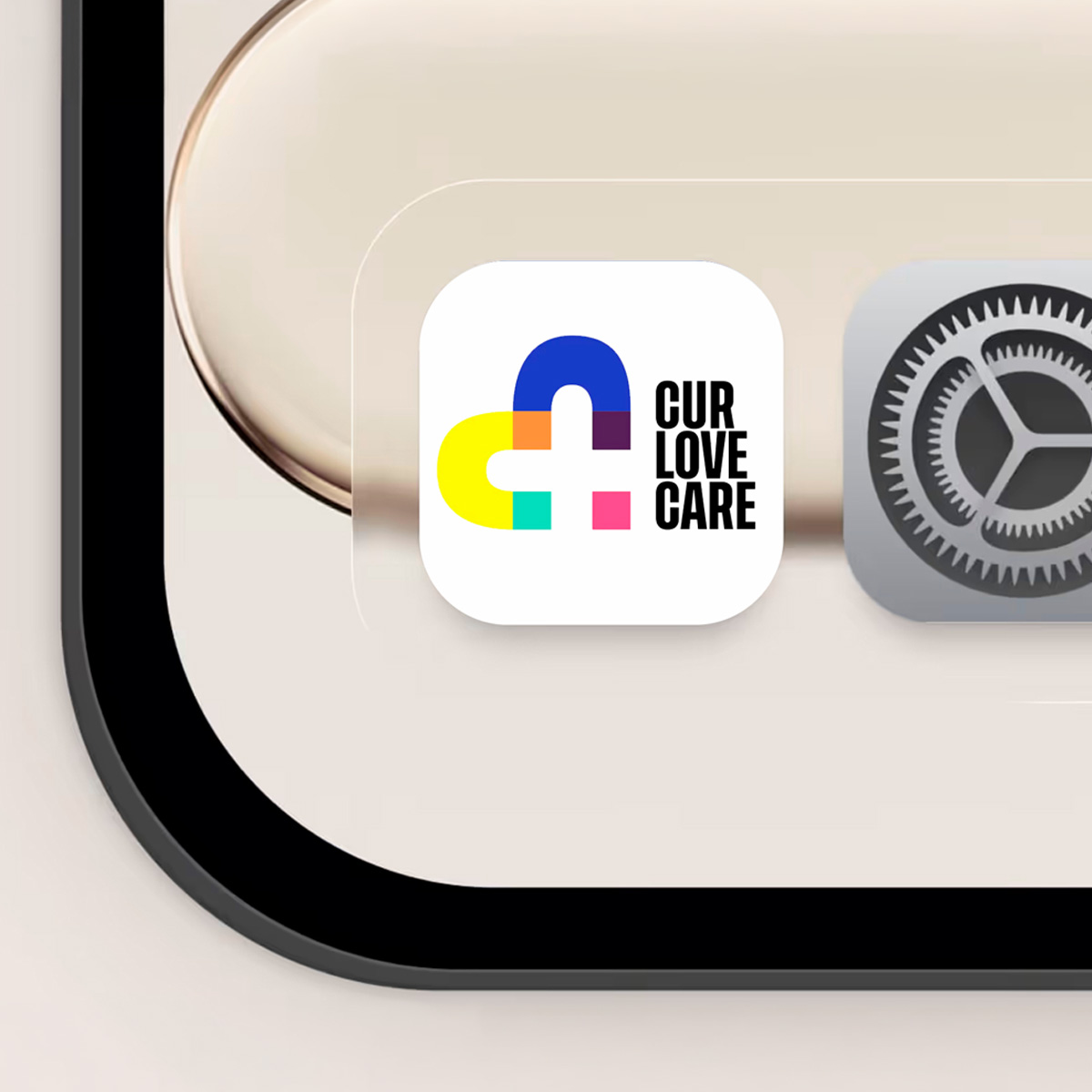 CurLoveCare — app icon on a phone home screen
