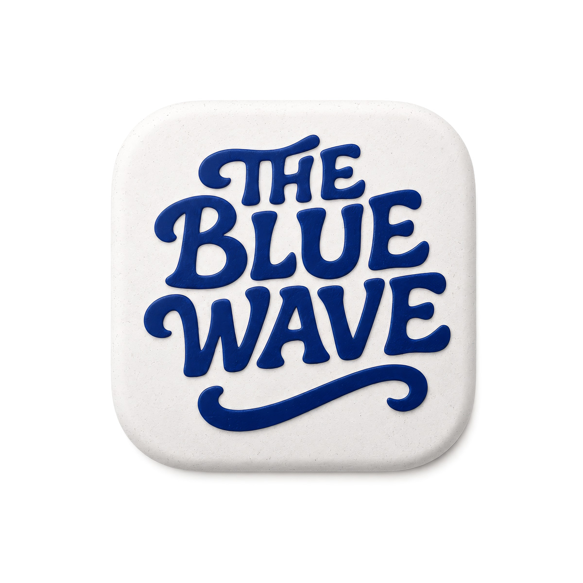 The Blue Wave — embossed logo tile